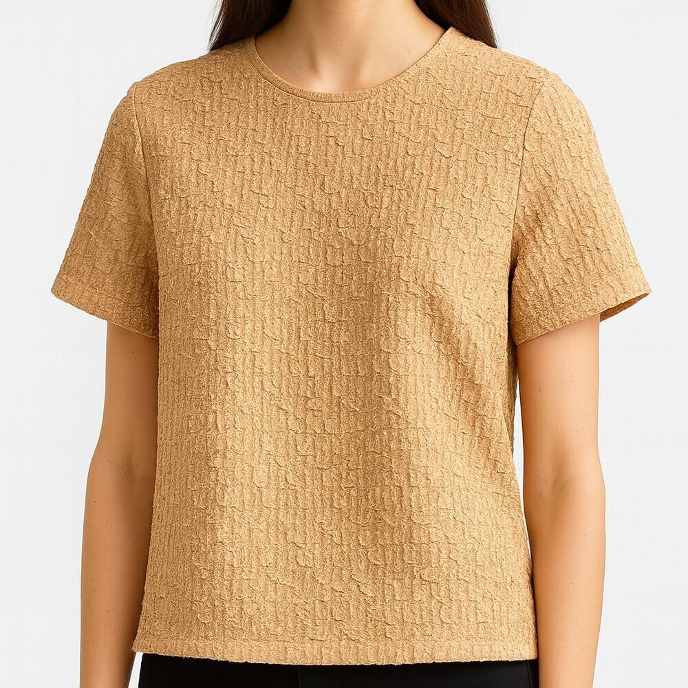 ✨ Melloday Textured Short Sleeve Blouse – Size S – NWT ✨